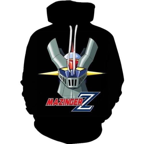 Anime 3D Mazinger Z Hoodie Teenager Kid Long Sleeve Pullover Sweatshirt Women Men Hip Hop Street Hoodie Sweatshirt Coat