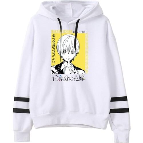 The Quintessential Quintuplets White Hoodies Men Women Sweatshirts Autumn Hip Hop Boys Girls Harajuku Hooded Casual Pullovers