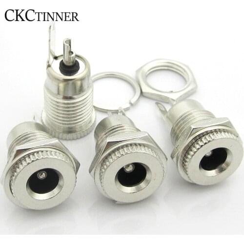 DC-099 5.5 mm x 2.1mm 5.5 mm x 2.5mm 5A 30V DC Power Jack Socket Female Panel Mount Connector 5.5*2.1 5.5*2.5 Open Hole 11MM