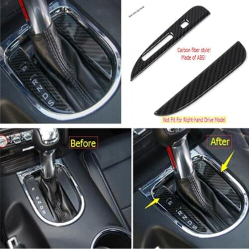 Yimaautotrims Inside Transmission Shift Gear Panel Cover Trim ABS Fit For Ford Mustang 2015 2016 2017 Interior Mouldings