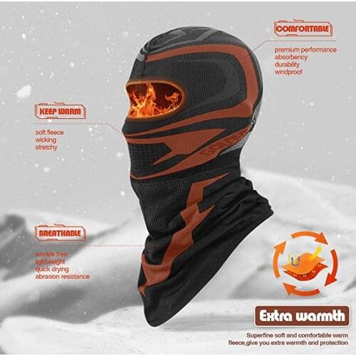 Winter Balaclava Seamless Sports Ski Motorcycle Cycling Thermal Bandanas Thicken Knit Neck Gaiter