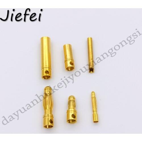 100pcs brass 2mm 3.5mm 4mm Male Female Bullet Banana Plug Gold Plated Banana Plugs Connector Kits for RC Battery Parts Head
