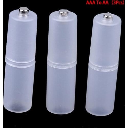 3pcs AAA to AA/ AA to C/ AA to D Battery Combination Cell Battery Box Adaptor AAA AA Holder Case Converter Switch