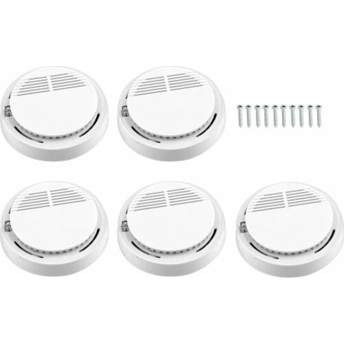 5Pcs 10Pcs Smoke Sensor Alarm Sensitive Photoelectric Independent Fire Smoke Detector for Home Security Alarm System