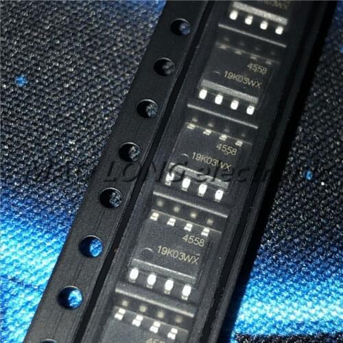 100PCS/LOT JRC4558D SOP8 NJM4558D SOP 4558 SMD 4558D JRC44558 New dual operational amplifier IC In Stock