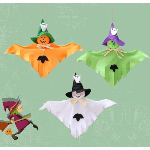 6pcs Hanging Ghost Craft For Halloween Decoration Hotel Bar Haunted House Decor Funny Joking Toys Halloween Party Supplies