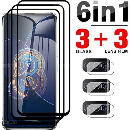 6 in 1 Tempered Glass For Asus Zenfone 8 Flip Protector Film For Zenfone8 Zen Fone 8Flip Camera Phone Screen Protective Film