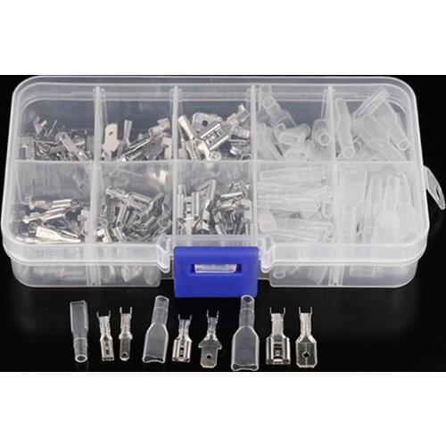 60 Pieces 2.8/4.8/6.3mm Crimp Terminals Insulated Seal Electrical Wire Connectors Crimp Terminal Connector Assortment Kit