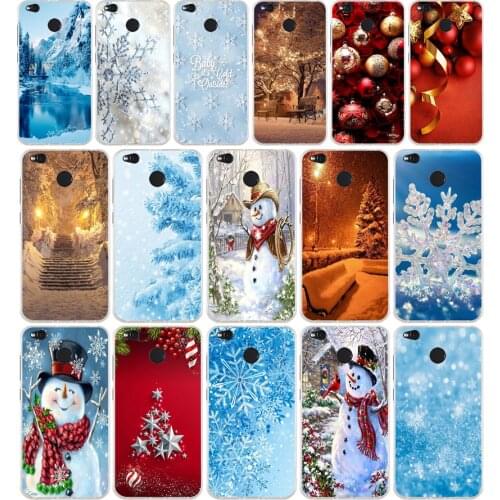 77SD Happy New Year to the Christmas tree Soft Silicone Tpu Cover phone Case for xiaomi redmi 4A 4X note 4 4x mi A1 A2 lite