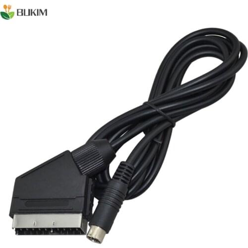 BUKIM 10pcs High Quality 10 pins Scart Video Cable for SEGA Saturn Free Shipping