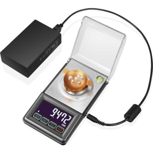LCD Digital Jewelry Scale 30G 0.001g Gram Milligram Scales Lab Diamond USB Power Accuracy Weight Balance Touch Bottom With Box
