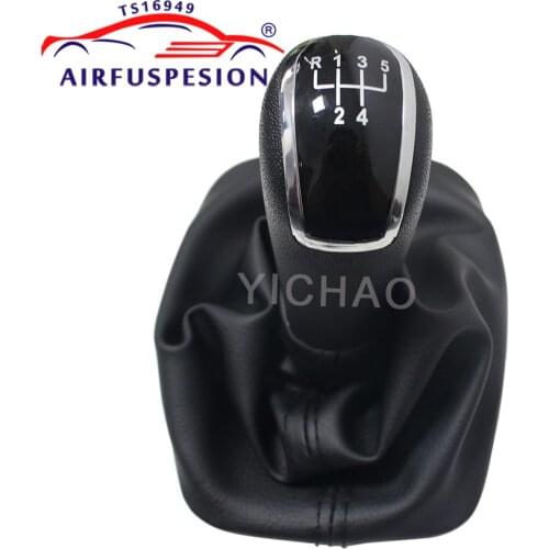 5 Speed Car Gear Shift Knob With Black Boot For Skoda Fabia MK1 2000 2001 2002 2003 2004 2005 2006 2007 2008 6Y0711113H