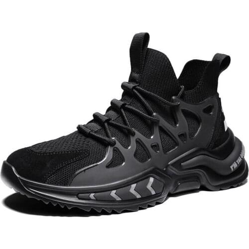 Brand Design Men Running Shoes Big Sole Chunky Sneakers Platform Men Walking Shoes Height Increasing Street Hip Hop Men Shoes