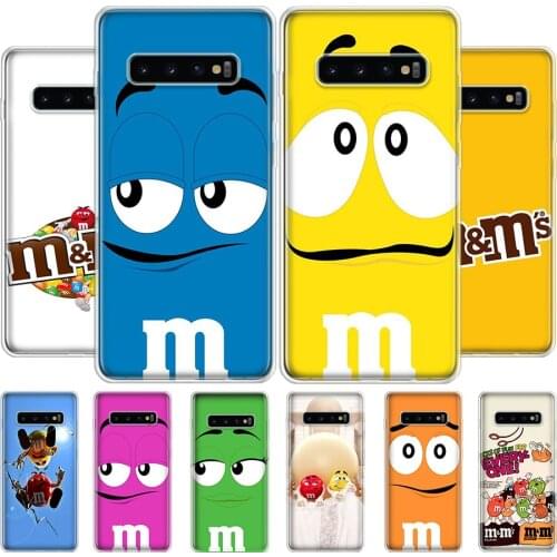 Cute M&Ms Chocolate Nutella Bottle Phone Case For Samsung Galaxy S20 S10 S21 Ultra Note 10 20 S9 S8 S7 FE Plus Lite Cover Soft