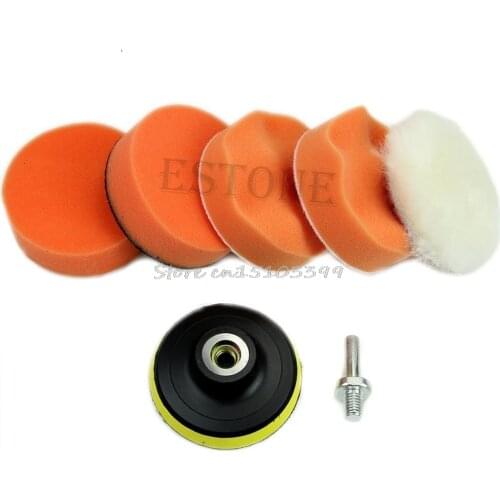 6Pcs New 75mm 3" High Gross Polishing Buffing Pad Kit for Car Polisher Buffer G08 Whosale&DropShip