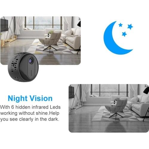 2021 New VH3-HB WiFi Home Small Camera 1080P HD Matte Night Vision Security Camera Recorder Family Matte Car DVR Video Recorder