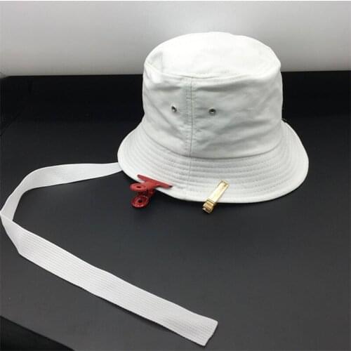 KPOP G-Dragon Pure Cotton Sunshade Hat Flat Bucket Hat Long Strip Lanyard Fishermans Hat Concert Airport Decorations M34