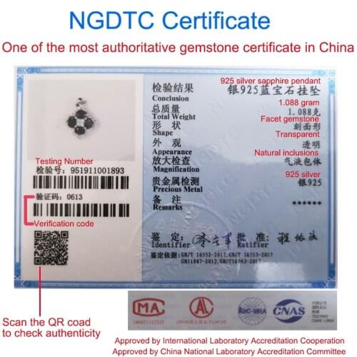 NGDTC certificate charge for jewelry and loose gemstone