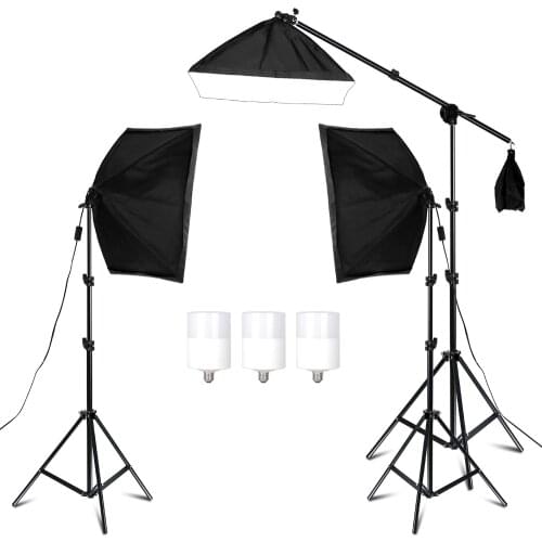 Photography Studio Softbox Lighting Kit Arm for Video & YouTube Continuous Lighting Professional Lighting Set Photo Studio
