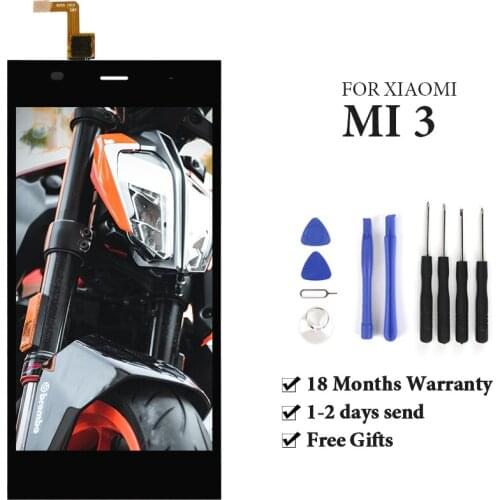 TDS-CDMA WCDMA Black Touch Screen For Mi 3 LCD Display Digitizer Aseembly Phone Repair Replacement Spare Part With Tool
