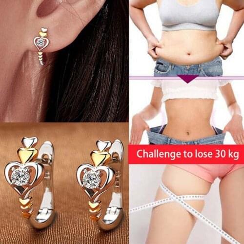 1 Pair Slimming Earrings Lose Weight Body Relaxation Massage Slim Ear Studs Patch Health Jewelry