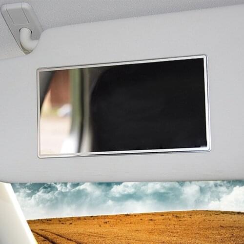 1PC Car Interior Stainless Steel Portable Car Makeup Mirror Auto Visor HD Cosmetic Mirrors Universal Car Interior Mirror