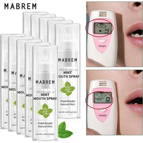10PCS Mouth Spray Breath Freshener Oral Spray Herbal Fresh Breath Remove Smoke Breath Treatment of Bad Breath Small Portable