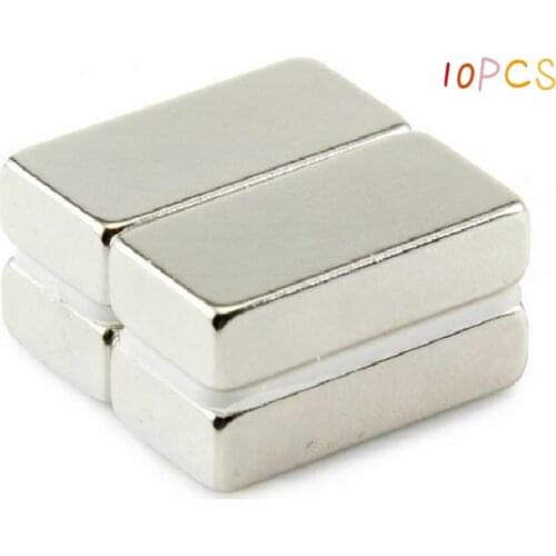 10PCS N35 Super Strong Block NdFeb Magnets Rare Earth Neodymium 20 x 10 x 5 mm