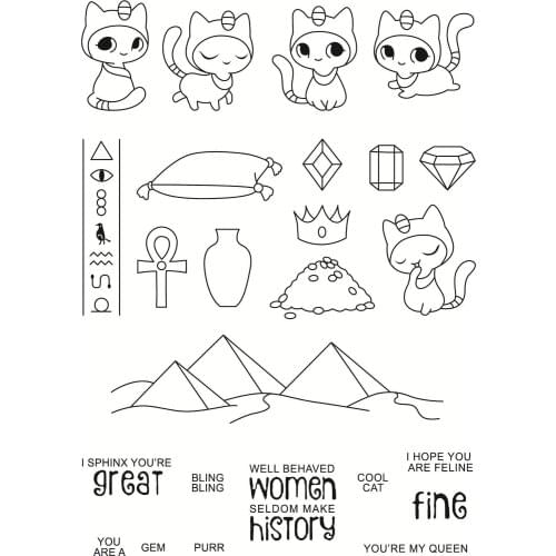 11x16 Kittens playing Transparent Clear Stamps Silicone Seals for DIY scrapbooking photo album Card Making