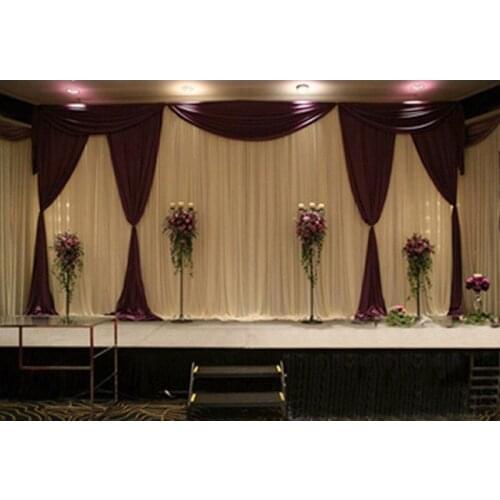 2018 new style 10ft(H) *20ft(W) voilet Wedding Backdrop grape purple Wedding Curtain Wedding decoration
