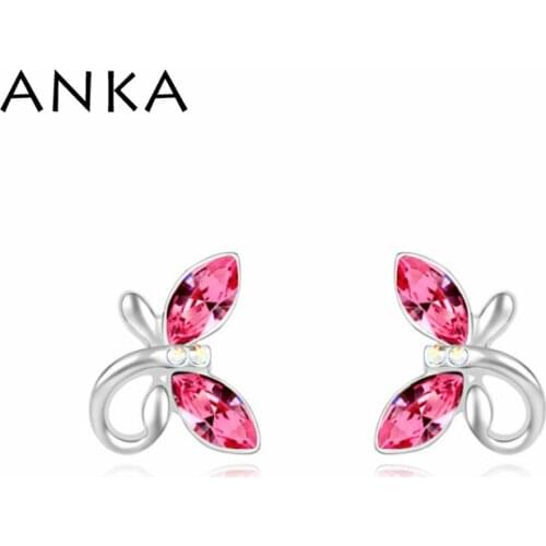 2020 Crystals from Austria trendy butterfly crystal stud earrings for women gift fashion crystal earrings #106268