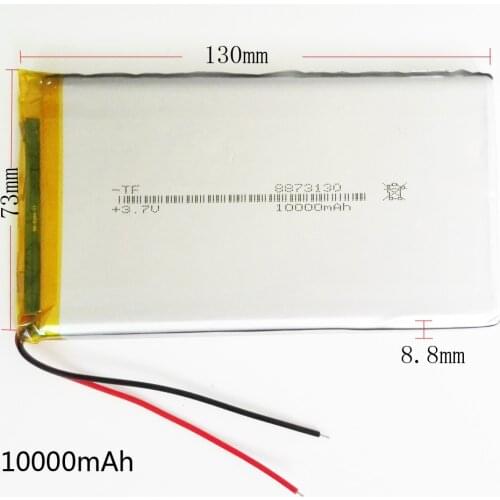 3.7V 10000mAh Lithium Polymer Li-Po Rechargeable Battery For GPS PSP DVD Power bank 9" 11" PAD Tablet PC laptop nootbook 8873130