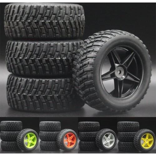 4pcs 1:10 RC Model 4WD Sport Pull Rally Car Wheel Rims & Tires; HSP HIMOTO REDCAT 2.2" Tyres 605-7007