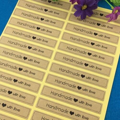 5000PCS/Lot Fashion paper printed above"Handmade with you"Labels sealing Stickers packaging For Jewelry/Box/gift/car/envelope