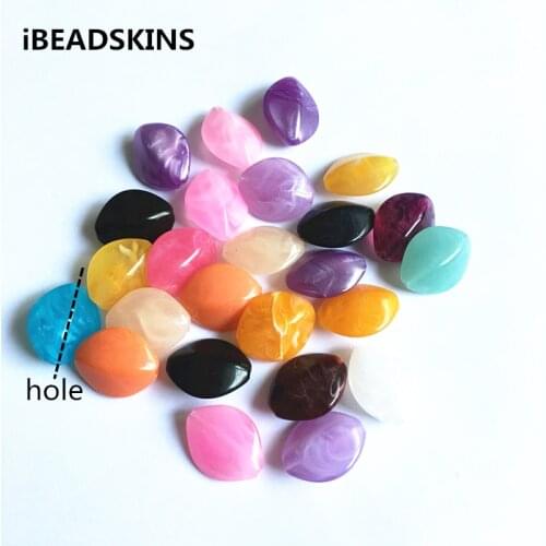 23x19mm 250pcs/lot Acrylic marble effect Lentils shape (As shown) beads for DIY beads Jewelry necklace making