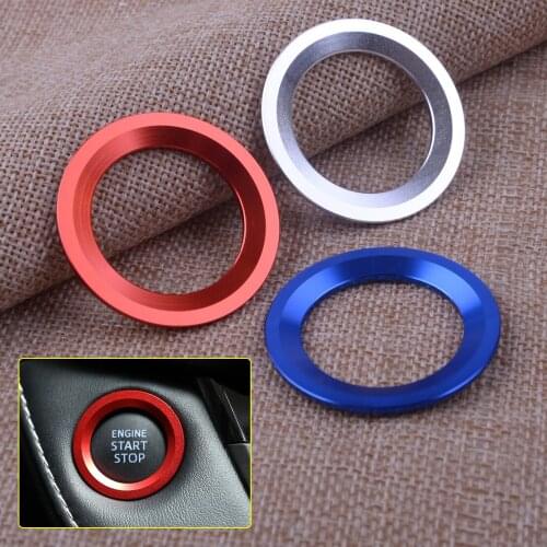 Car Ignition Engine Start Stop Push Button Cover Ring Trim Fit for Toyota Yaris Prius Corolla Camry Avalon Aygo Mark X Mirai