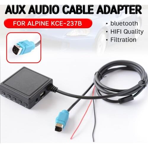 Bluetooth Adapter with USB,mic Hands-free Hifi audio interface for Alpine 2009+ CDE-W203Ri for KCE-237B Aux Receiver Cable