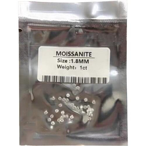 Loose beads 1.8mm Total 1ct FG Color Round Cut VVS1 Loose Moissanite Stone Ring Material about 40pcs