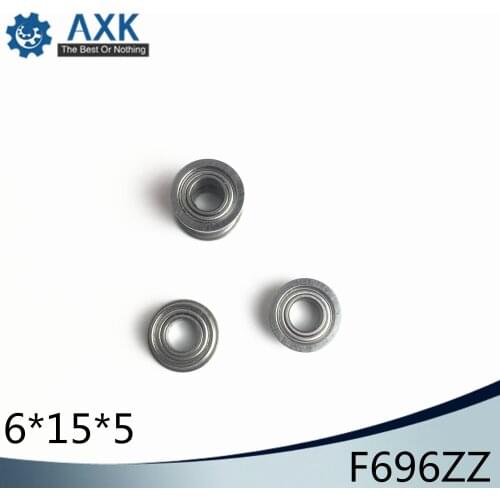 F696ZZ Flange Bearing 6x15x5 mm ABEC-1 ( 10 PCS ) Flanged F696 Z ZZ Ball Bearings F619/6ZZ