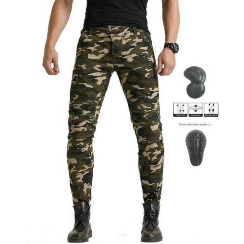 Motorcycle riding camo pants Volero little slim casual jeans knight protective cycling sports locomotive trousers camouflage