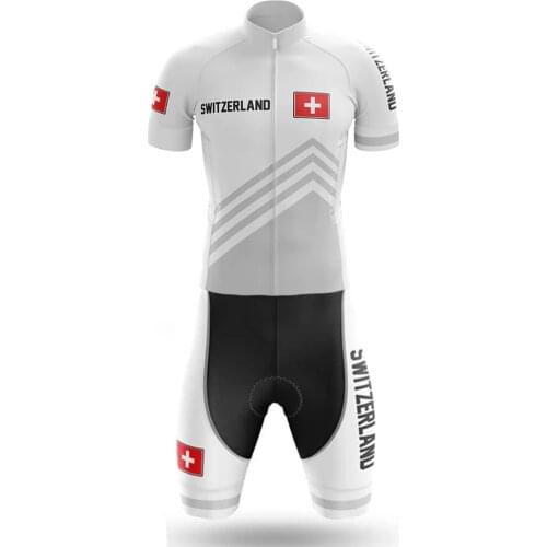 Team laser cut Switzerland jersey men cycling skinsuit bicycle jumpsuit Triathlon suits 20D short sleeve tenue cycliste homme