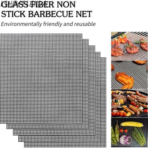 Mat Hollow grid grilling mat BBQ mesh High temperature resistant baking sheet barbecue Barbecue accessories