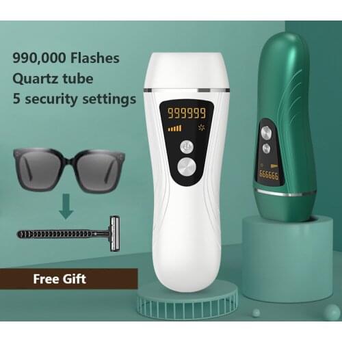 999,999 Flash Laser Hair Removal Permanent Painless Hair Removal System for Long-Lasting Smooth Skin + Correction Trimmer