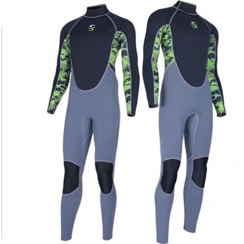 Long-sleeved Diving Suit for Men 2mm Neoprene Sun Protection Full-body Surfing Wetsuit Keep Warm Back Zipper