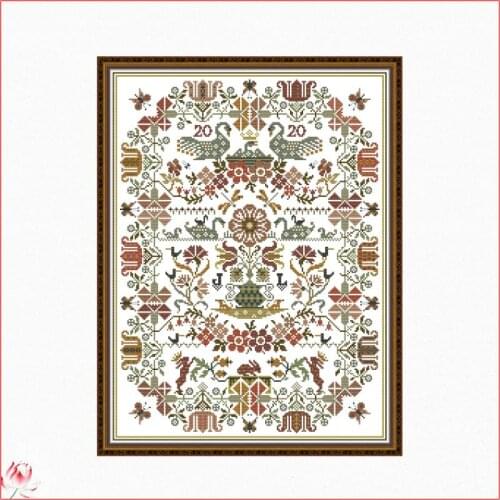 Cross Stitch Kit Totem Animal Pattern Embroidery Set 11CT 14CT Needlework Hand-Printed Decorative Gift Home Decoration Craft