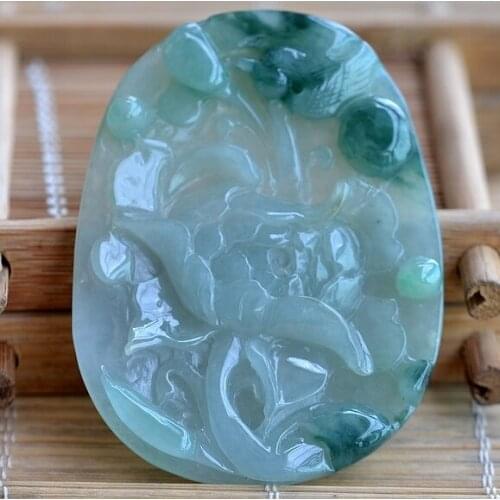 Hetian jade emerald landscape pendant jade warmJ02