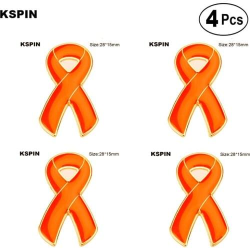Orange Aids Lapel Pin Flag badge Brooch Pins Badges 4Pcs a Lot