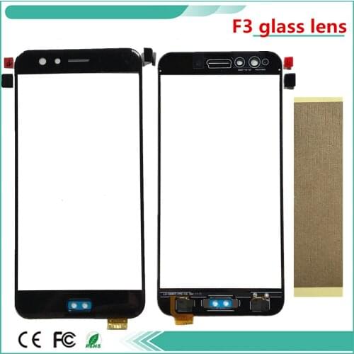 Original quality For OPPO F3 Touch Screen Digitizer Panel Lens Glass With Tape Black Color