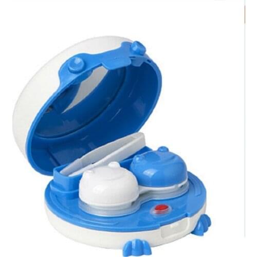 Portable Cute Colorful Electric Automatic Contact Lens Case Washer Box Cleaner Lenses Girl Sakura Soft Glue Star Nursing Boxes