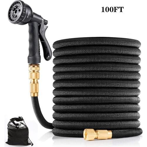 100FT Garden Hose Expandable Magic Flexible Water Hose Eu Hose Plastic Hoses Pipe With Spray Gun To Watering